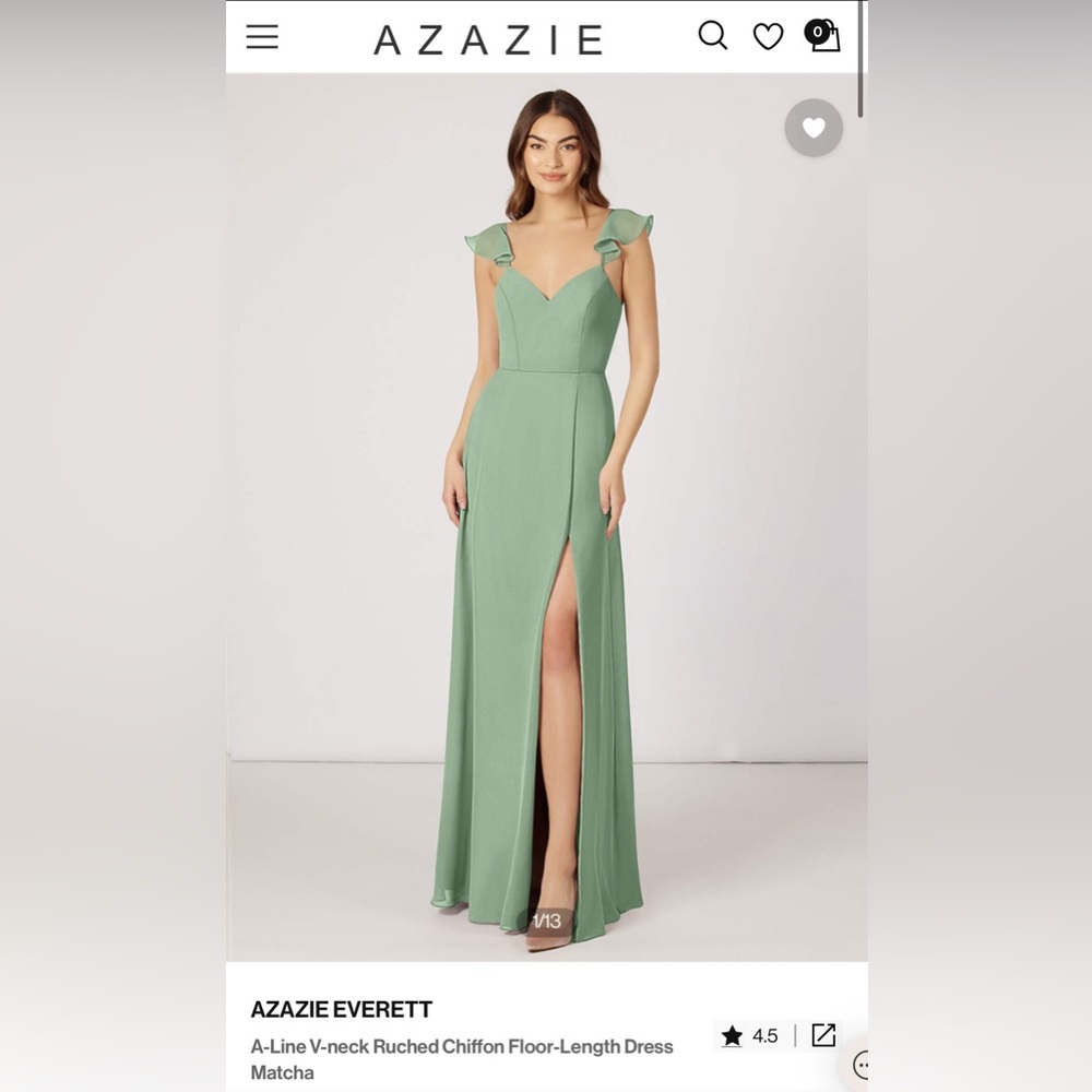 Azazie Dusty Sage bridesmaid dress